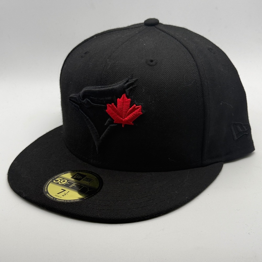 New Era 59FIFTY Toronto Blue Jays MLB Fitted Hat Black Red 7 1/2 20413762